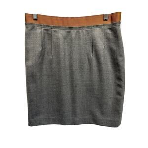 Ann Taylor LOFT Petites Gray Wool Blend‎ Pencil Skirt 6P